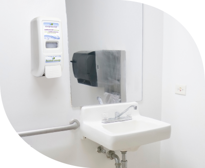 Antibacterial Hand Soap Manual Dispenser Product Placement
